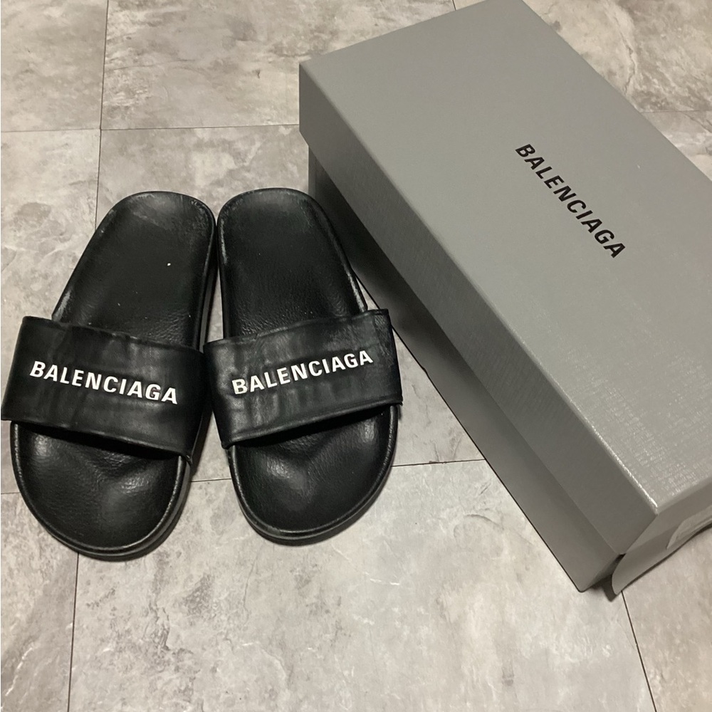 Balenciaga Black Slides